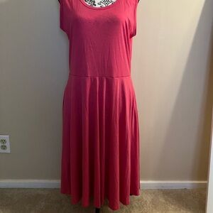 LulaRoe Pink Sleeveless Dress